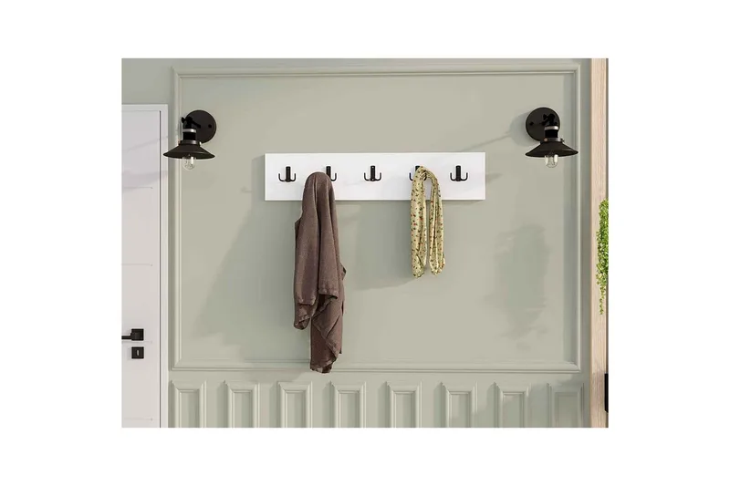 Kresto Seinälevy 80x80 cm - Valkoinen - Säilytys - Vaatesäilytys - Vaatenaulakko - Vaatekoukku