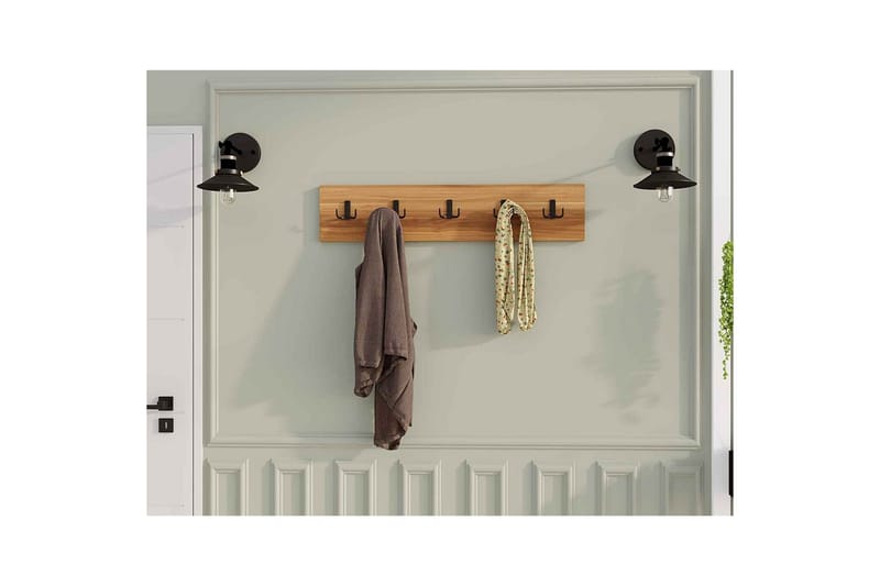 Kresto Seinälevy 80x80 cm - Pähkinä - Säilytys - Vaatesäilytys - Vaatenaulakko - Vaatekoukku