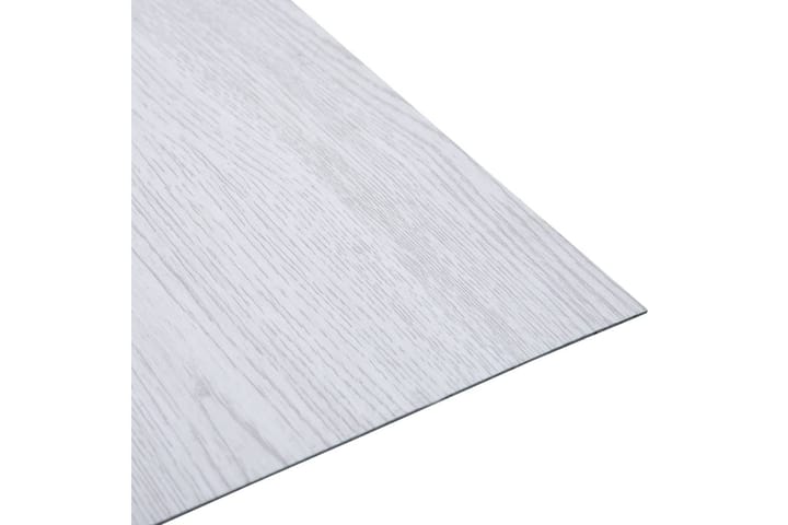 Itsekiinnittyvä lattialankku 20 kpl PVC 1,86 m² - Valkoinen - Lattia