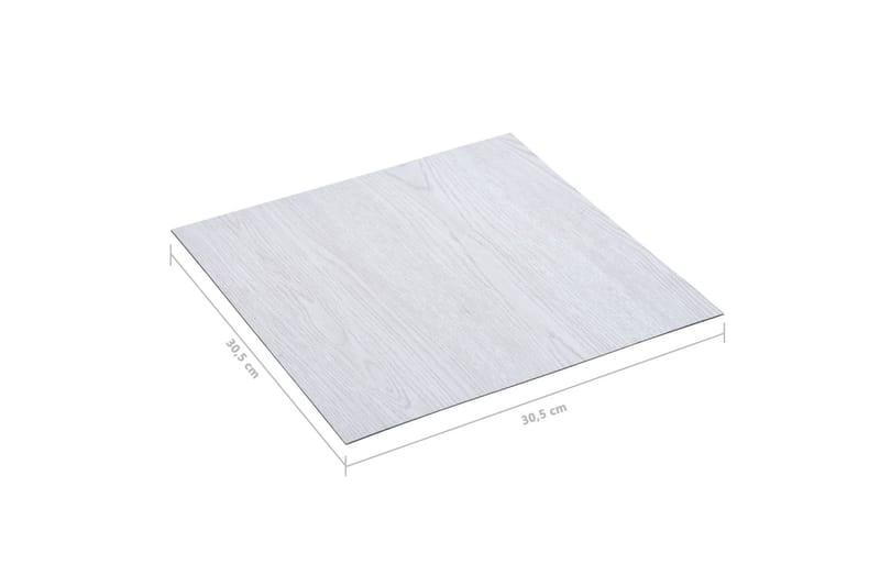 Itsekiinnittyvä lattialankku 20 kpl PVC 1,86 m² - Valkoinen - Talo & remontointi - Rakentaminen - Lattiat & seinät & katot - Lattia