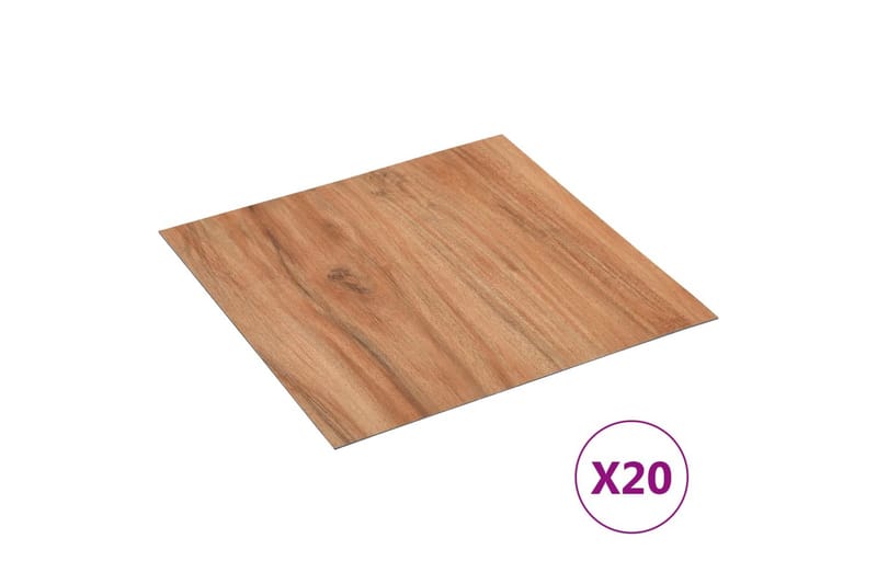 Itsekiinnittyvä lattialankku 20 kpl PVC 1,86 m² vaalea puu - Ruskea - Talo & remontointi - Rakentaminen - Lattiat & seinät & katot - Lattia