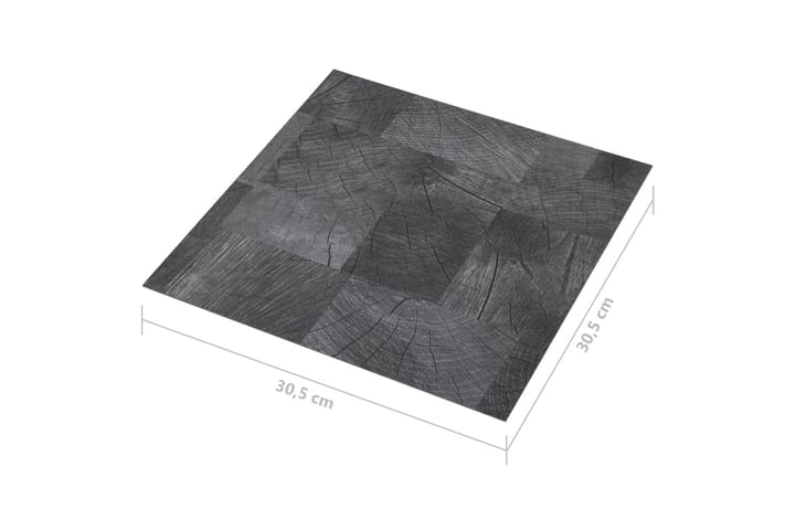 Itsekiinnittyvä lattialankku 20 kpl PVC 1,86 m² Puukuvio - Harmaa - Lattia