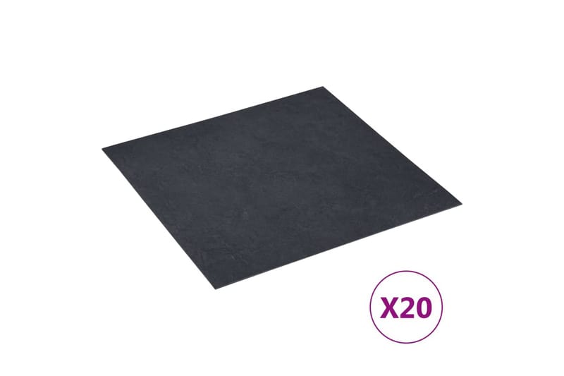 Itsekiinnittyvä lattialankku 20 kpl PVC 1,86 m² - Musta Marmori - Talo & remontointi - Rakentaminen - Lattiat & seinät & katot - Lattia