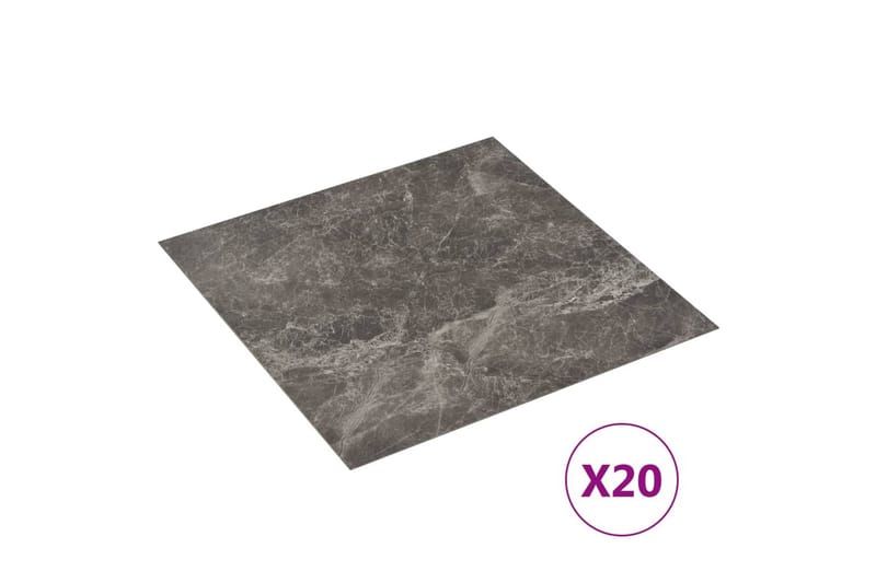 Itsekiinnittyvä lattialankku 20 kpl PVC 1,86 m² - Musta Marmori - Talo & remontointi - Rakentaminen - Lattiat & seinät & katot - Lattia