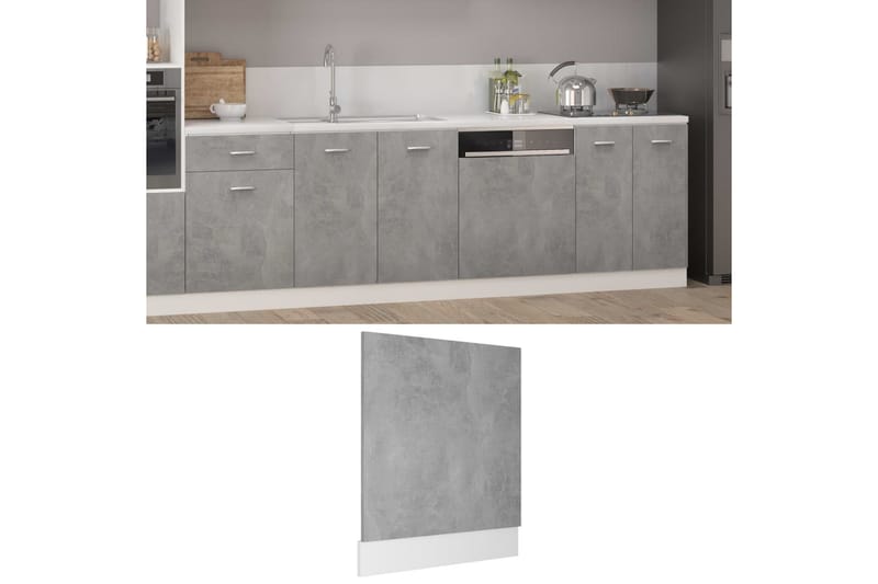 Astianpesukoneen paneeli betoninharmaa 59,5x3x67cm lastulevy - Harmaa - Talo & remontointi - Rakentaminen - Lattiat & seinät & katot - Lattia & seinäpinnat
