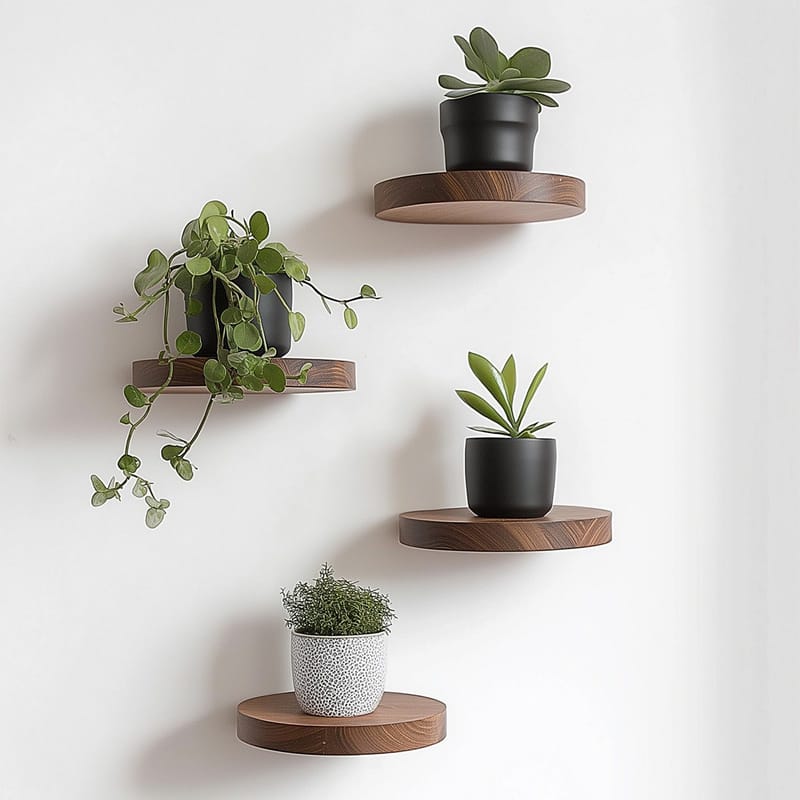 Decorative Wooden Wall Shelf Hanah Home - Talo & remontointi - Rakentaminen - Lattiat & seinät & katot - Lattia & seinäpinnat