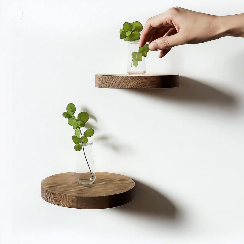 Decorative Wooden Wall Shelf Hanah Home - Talo & remontointi - Rakentaminen - Lattiat & seinät & katot - Lattia & seinäpinnat