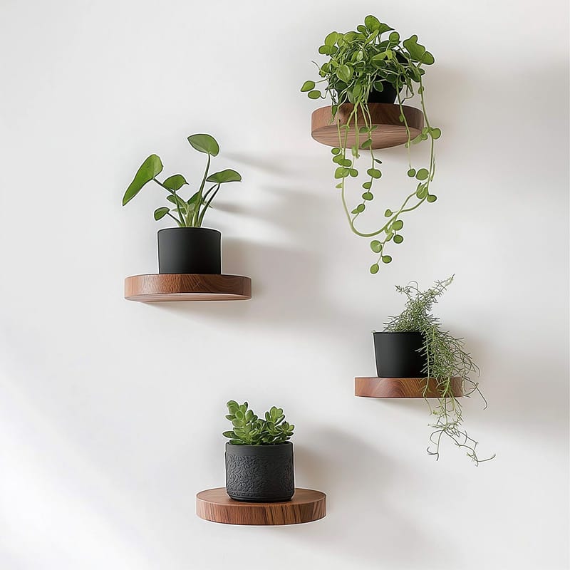 Decorative Wooden Wall Shelf Hanah Home - Talo & remontointi - Rakentaminen - Lattiat & seinät & katot - Lattia & seinäpinnat