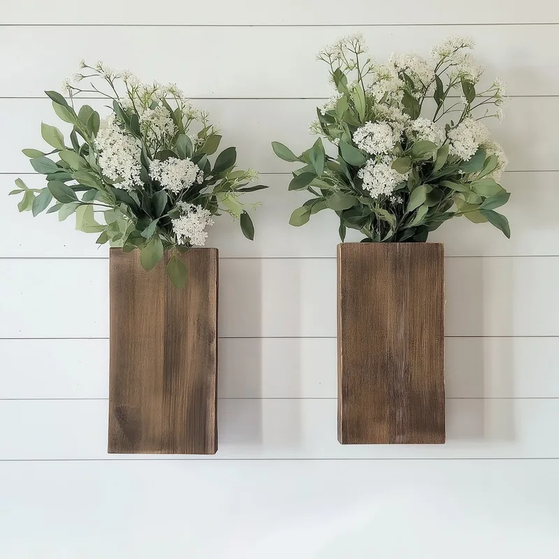 Decorative Wooden Wall Shelf Hanah Home - Talo & remontointi - Rakentaminen - Lattiat & seinät & katot - Lattia & seinäpinnat