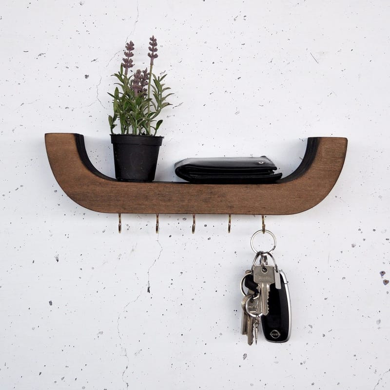 Decorative Wooden Wall Shelf Hanah Home - Talo & remontointi - Rakentaminen - Lattiat & seinät & katot - Lattia & seinäpinnat