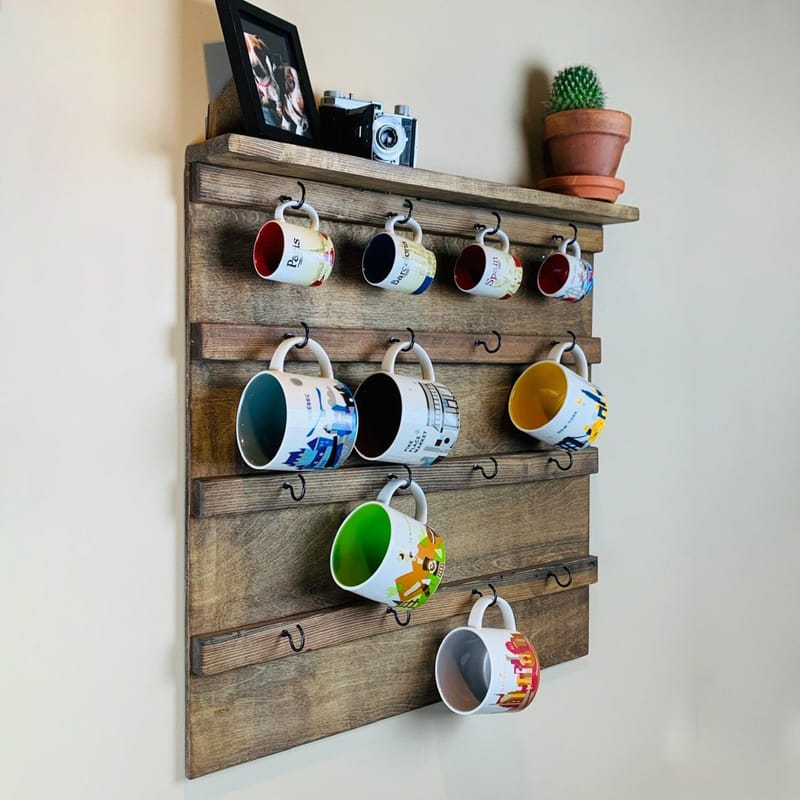 Decorative Wooden Wall Shelf Hanah Home - Talo & remontointi - Rakentaminen - Lattiat & seinät & katot - Lattia & seinäpinnat