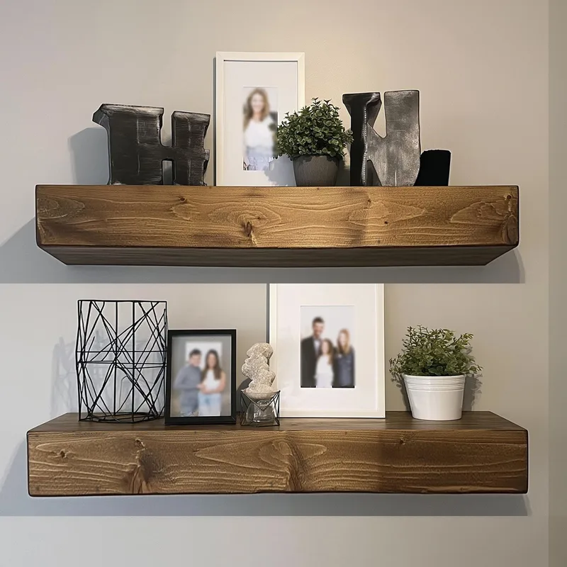 Decorative Wooden Wall Shelf Hanah Home - Talo & remontointi - Rakentaminen - Lattiat & seinät & katot - Lattia & seinäpinnat