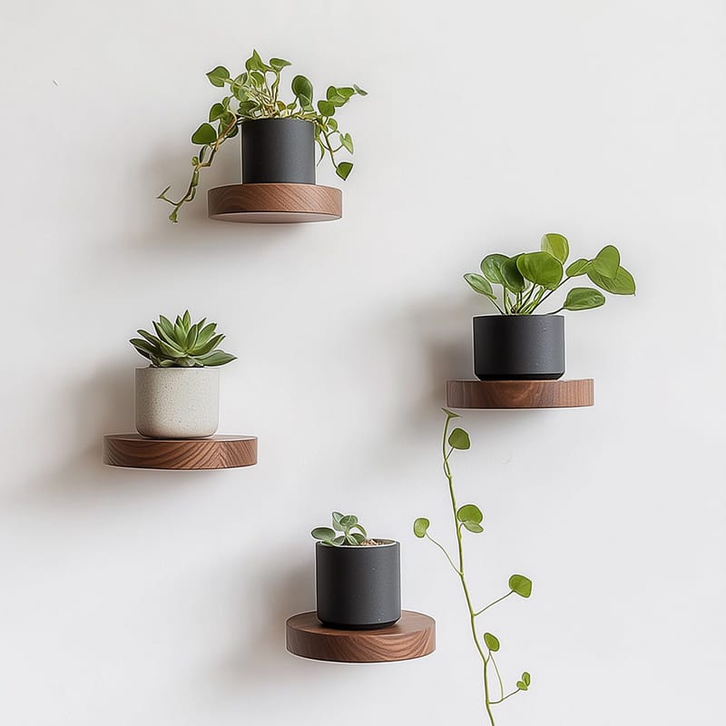 Decorative Wooden Wall Shelf Hanah Home - Talo & remontointi - Rakentaminen - Lattiat & seinät & katot - Lattia & seinäpinnat
