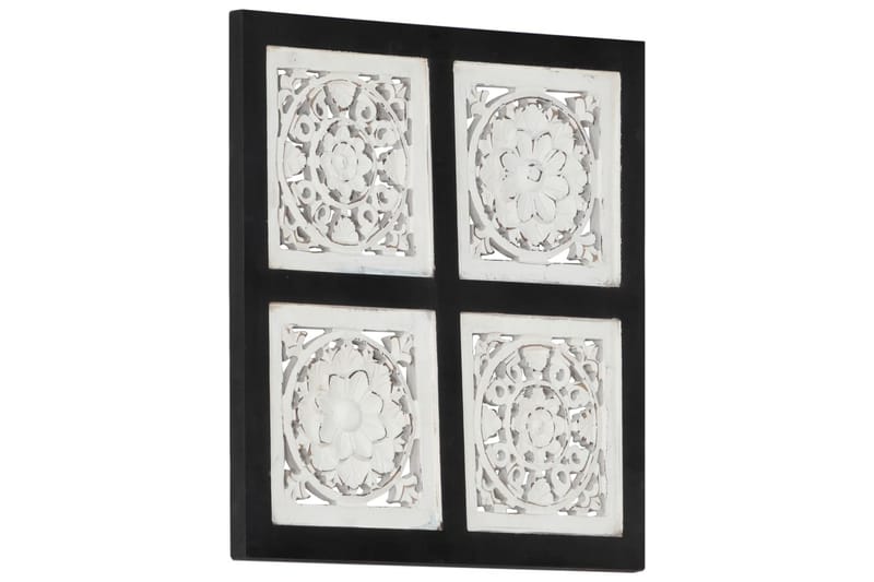 Käsin veistetty seinäpaneeli MDF 40x40x1,5 cm musta/valkoine - Musta - Talo & remontointi - Rakentaminen - Lattiat & seinät & katot - Lattia & seinäpinnat