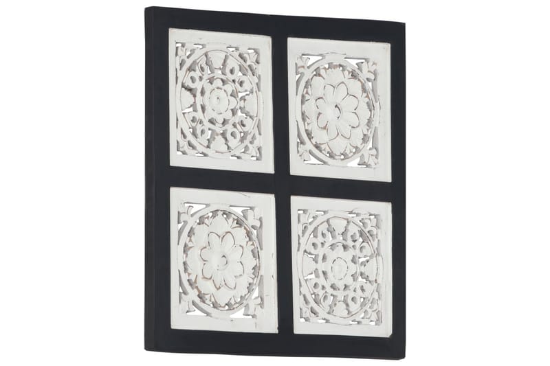 Käsin veistetty seinäpaneeli MDF 40x40x1,5 cm musta/valkoine - Musta - Talo & remontointi - Rakentaminen - Lattiat & seinät & katot - Lattia & seinäpinnat
