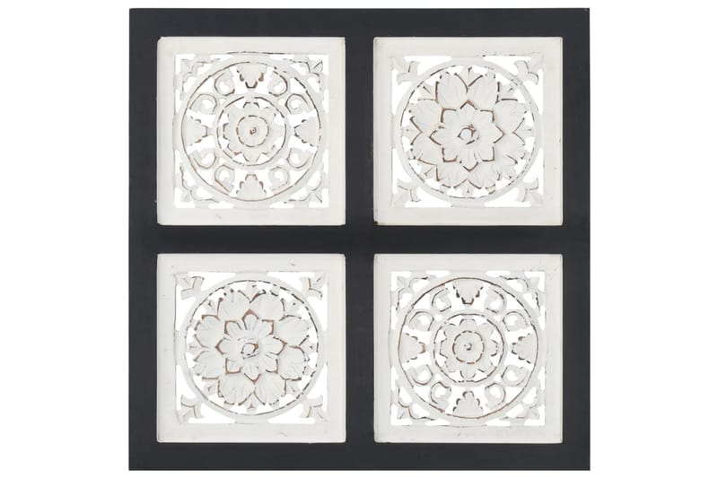 Käsin veistetty seinäpaneeli MDF 40x40x1,5 cm musta/valkoine - Musta - Talo & remontointi - Rakentaminen - Lattiat & seinät & katot - Lattia & seinäpinnat