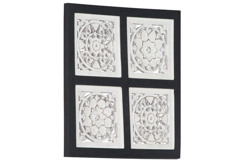 Käsin veistetty seinäpaneeli MDF 40x40x1,5 cm musta/valkoine - Musta - Talo & remontointi - Rakentaminen - Lattiat & seinät & katot - Lattia & seinäpinnat