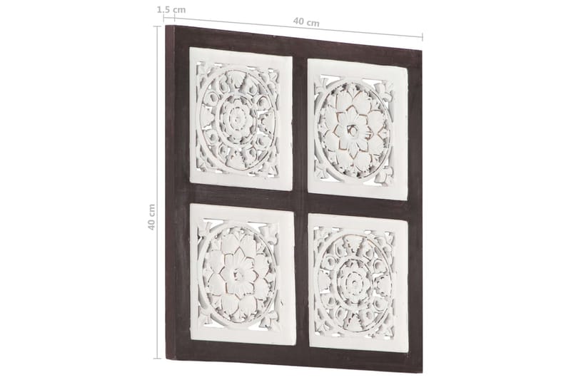 Käsin veistetty seinäpaneeli MDF 40x40x1,5 cm ruskea/valkoin - Ruskea - Talo & remontointi - Rakentaminen - Lattiat & seinät & katot - Lattia & seinäpinnat