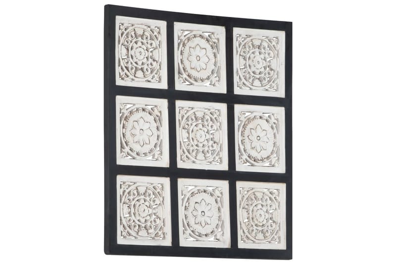 Käsin veistetty seinäpaneeli MDF 60x60x1,5 cm musta/valkoine - Musta - Talo & remontointi - Rakentaminen - Lattiat & seinät & katot - Lattia & seinäpinnat