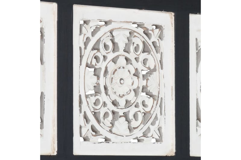 Käsin veistetty seinäpaneeli MDF 60x60x1,5 cm musta/valkoine - Musta - Talo & remontointi - Rakentaminen - Lattiat & seinät & katot - Lattia & seinäpinnat
