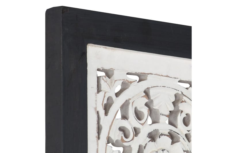 Käsin veistetty seinäpaneeli MDF 60x60x1,5 cm musta/valkoine - Musta - Talo & remontointi - Rakentaminen - Lattiat & seinät & katot - Lattia & seinäpinnat