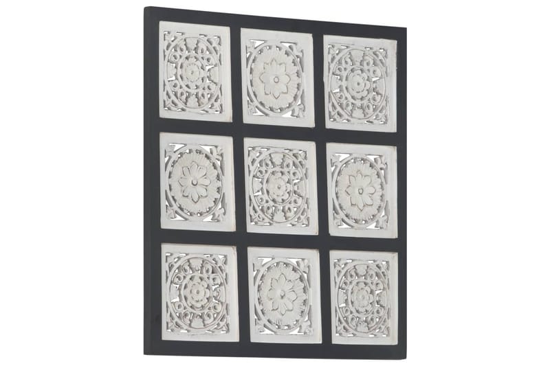 Käsin veistetty seinäpaneeli MDF 60x60x1,5 cm musta/valkoine - Musta - Talo & remontointi - Rakentaminen - Lattiat & seinät & katot - Lattia & seinäpinnat