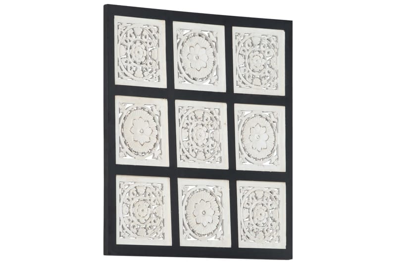 Käsin veistetty seinäpaneeli MDF 60x60x1,5 cm musta/valkoine - Musta - Talo & remontointi - Rakentaminen - Lattiat & seinät & katot - Lattia & seinäpinnat