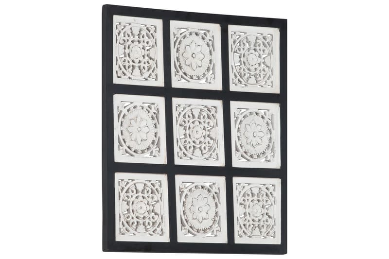 Käsin veistetty seinäpaneeli MDF 60x60x1,5 cm musta/valkoine - Musta - Talo & remontointi - Rakentaminen - Lattiat & seinät & katot - Lattia & seinäpinnat