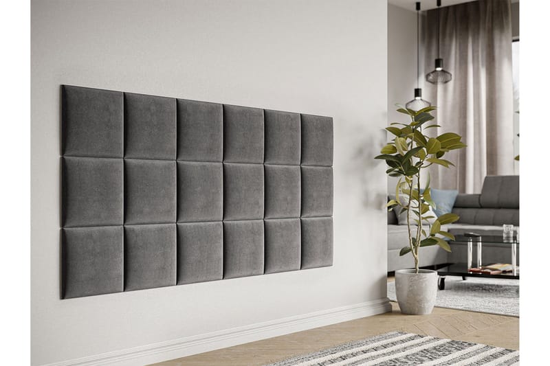 Pehmustettu Seinäpaneeli Sharnel 30x30 cm - Harmaa - Talo & remontointi - Rakentaminen - Lattiat & seinät & katot - Lattia & seinäpinnat