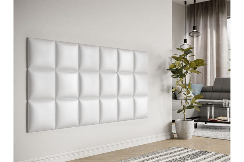 Pehmustettu Seinäpaneeli Sharnel 30x30 cm - Valkoinen - Talo & remontointi - Rakentaminen - Lattiat & seinät & katot - Lattia & seinäpinnat