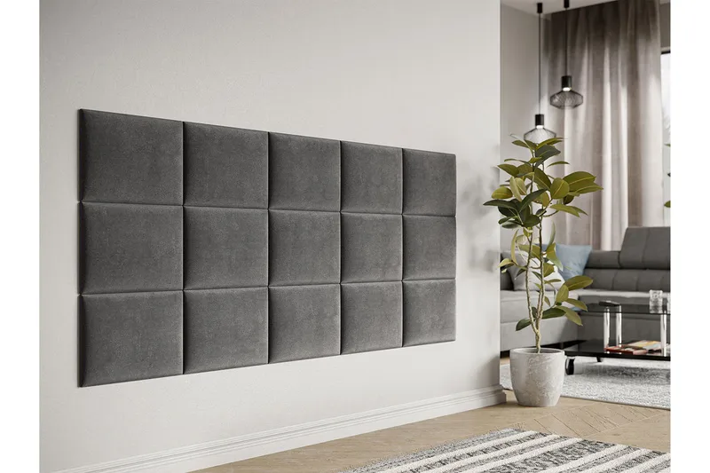 Pehmustettu Seinäpaneeli Sharnel 40x30 cm - Harmaa - Talo & remontointi - Rakentaminen - Lattiat & seinät & katot - Lattia & seinäpinnat