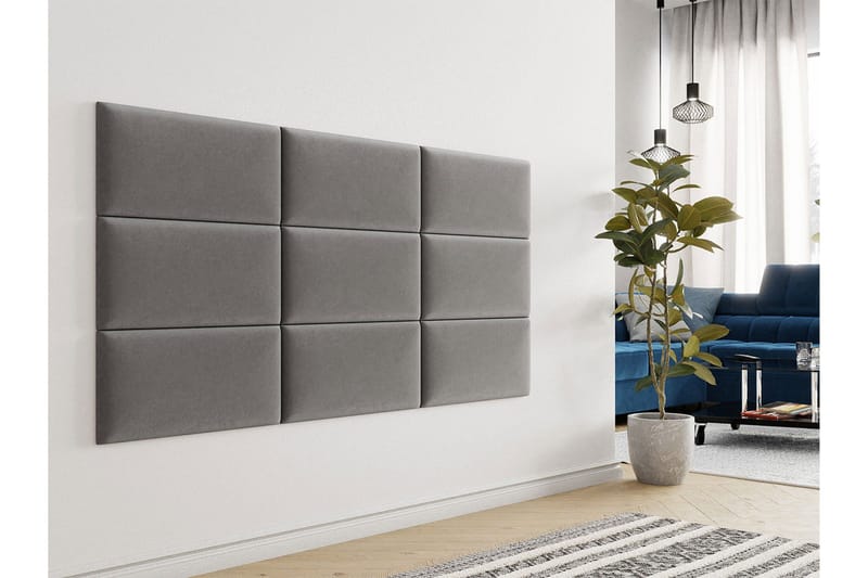 Pehmustettu Seinäpaneeli Sharnel 60x30 cm - Harmaa - Talo & remontointi - Rakentaminen - Lattiat & seinät & katot - Lattia & seinäpinnat