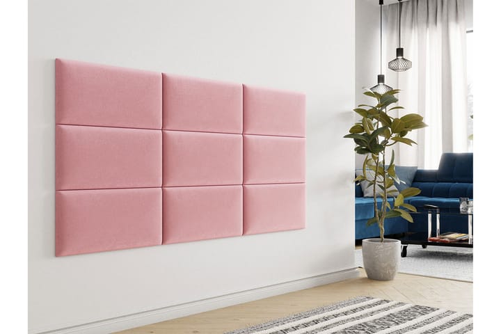 Pehmustettu Seinäpaneeli Sharnel 60x30 cm - Vaaleanpunainen - Lattia & seinäpinnat
