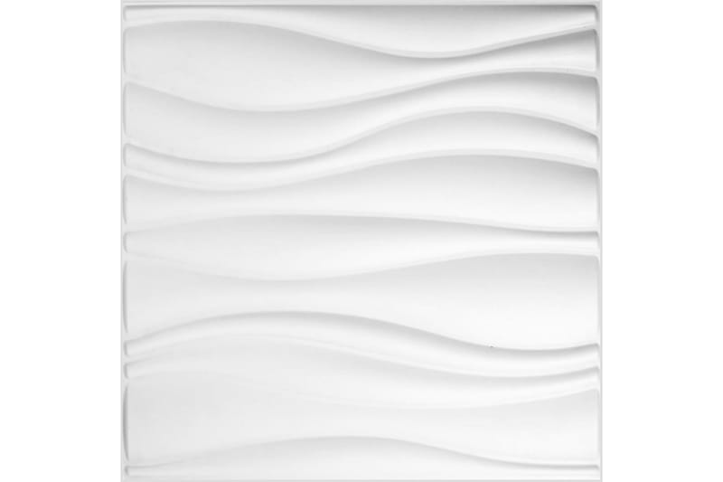 WallArt 24 kpl 3D-seinälevyjä GA-WA04 Waves - Valkoinen - Talo & remontointi - Rakentaminen - Lattiat & seinät & katot - Lattia & seinäpinnat