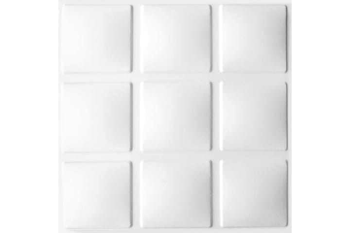 WallArt 24 kpl 3D-seinälevyjä GA-WA07 kuutiot - Valkoinen - Lattia & seinäpinnat