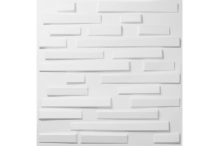 WallArt 24 kpl 3D-seinälevyjä GA-WA13 Ventura - Valkoinen - Lattia & seinäpinnat