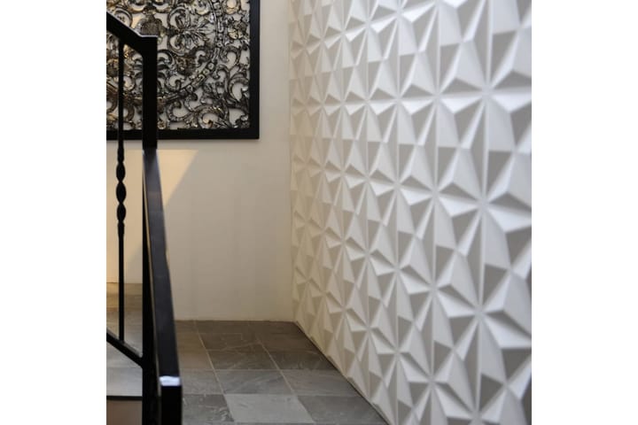 WallArt 24 kpl 3D-seinälevyjä GA-WA17 Cullinans - Valkoinen - Lattia & seinäpinnat
