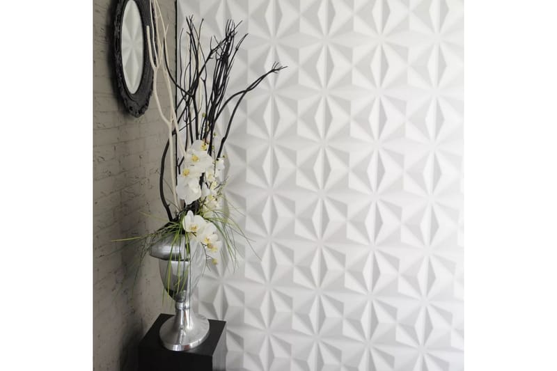 WallArt 3D-seinäpaneelit Cullinans 12 kpl GA-WA17 - Valkoinen - Talo & remontointi - Rakentaminen - Lattiat & seinät & katot - Lattia & seinäpinnat