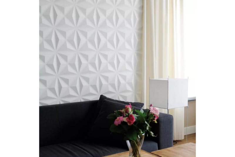 WallArt 3D-seinäpaneelit Cullinans 12 kpl GA-WA17 - Valkoinen - Talo & remontointi - Rakentaminen - Lattiat & seinät & katot - Lattia & seinäpinnat