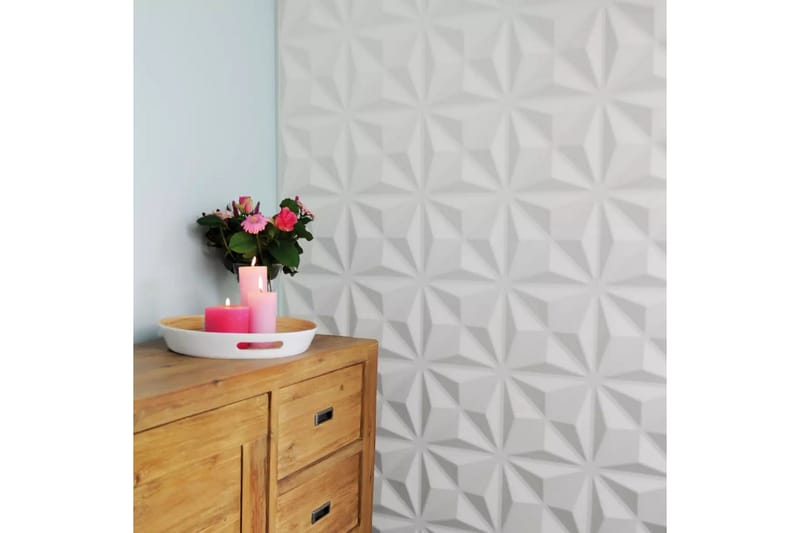 WallArt 3D-seinäpaneelit Cullinans 12 kpl GA-WA17 - Valkoinen - Talo & remontointi - Rakentaminen - Lattiat & seinät & katot - Lattia & seinäpinnat