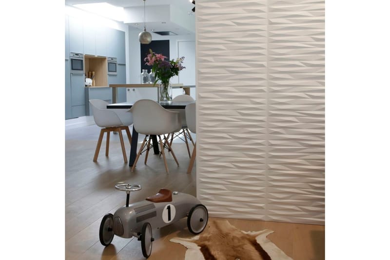 WallArt 3D -seinäpaneelit Valeria 12 kpl GA-WA24 - Valkoinen - Talo & remontointi - Rakentaminen - Lattiat & seinät & katot - Lattia & seinäpinnat