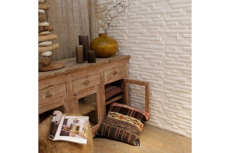WallArt 3D -seinäpaneelit Ventura 12 kpl GA-WA13 - Valkoinen - Talo & remontointi - Rakentaminen - Lattiat & seinät & katot - Lattia & seinäpinnat