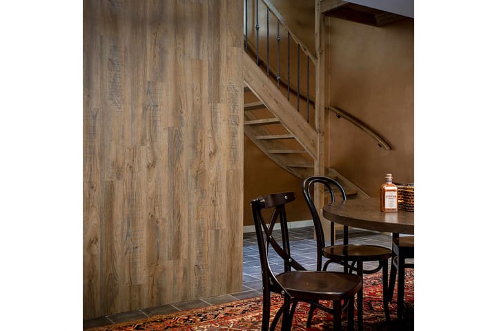 WallArt Aidon puun näköinen seinäpaneeli tammi vintageruskea - Ruskea - Lattia & seinäpinnat