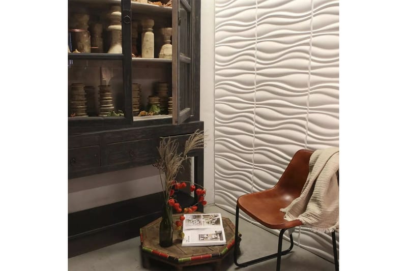 WallArt Seinäpaneelit 3D aalto 12 kpl GA-WA04 - Valkoinen - Talo & remontointi - Rakentaminen - Lattiat & seinät & katot - Lattia & seinäpinnat