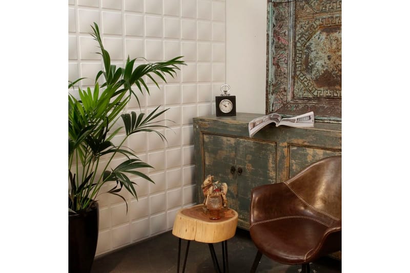 WallArt Seinäpaneelit 3D Cubes 12 kpl GA-WA07 - Valkoinen - Talo & remontointi - Rakentaminen - Lattiat & seinät & katot - Lattia & seinäpinnat