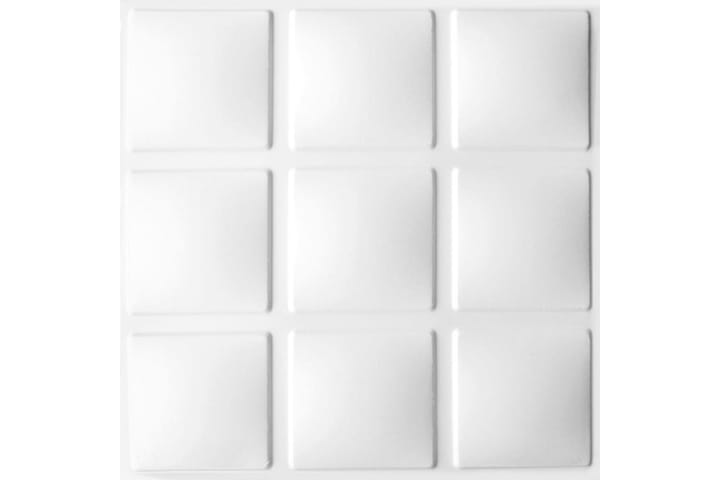 WallArt Seinäpaneelit 3D Cubes 12 kpl GA-WA07 - Valkoinen - Lattia & seinäpinnat
