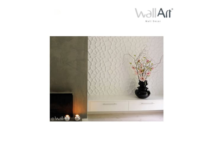 WallArt Seinäpaneelit 3D Gaps 12 kpl GA-WA01 - Valkoinen - Lattia & seinäpinnat