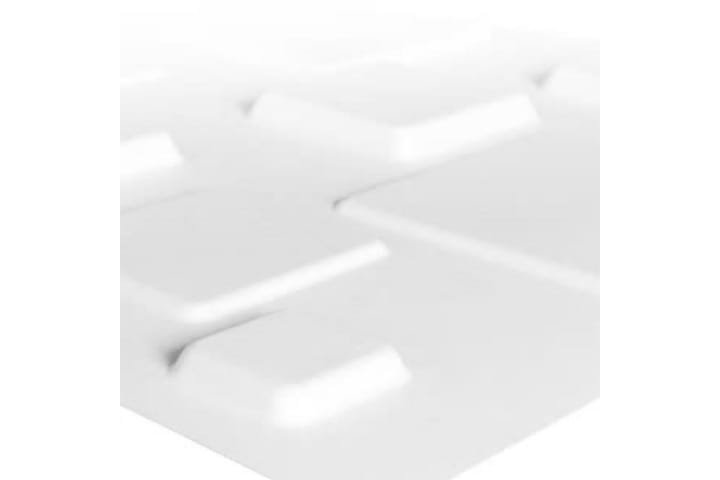 WallArt Seinäpaneelit 3D neliöt 12 kpl GA-WA09 - Valkoinen - Lattia & seinäpinnat