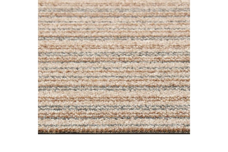 Tekstiililaatta 20 kpl 5 mÂ² 50x50 cm raidallinen beige - Beige - Lattia - Kokolattiamatot