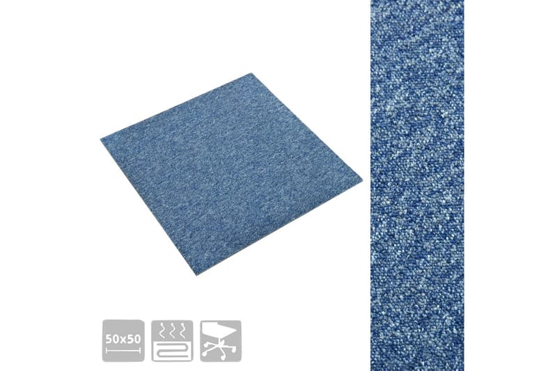 Tekstiililaatta 20 kpl 5 mÂ² 50x50 cm sininen - Sininen - Talo & remontointi - Rakentaminen - Lattiat & seinät & katot - Lattia